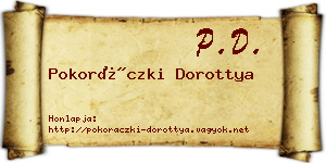 Pokoráczki Dorottya névjegykártya